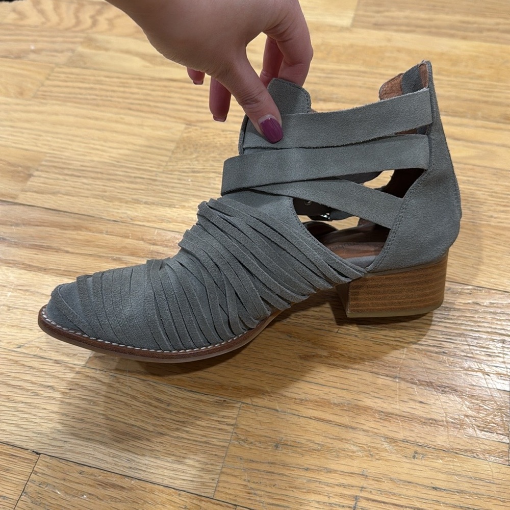 Jeffrey Campbell Nuestra Suede Cut-Out Booties - Picture 5 of 11